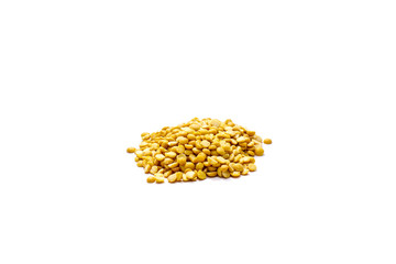 Yellow peas isolated on white