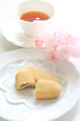 cookie and tea for afternoon tea image
