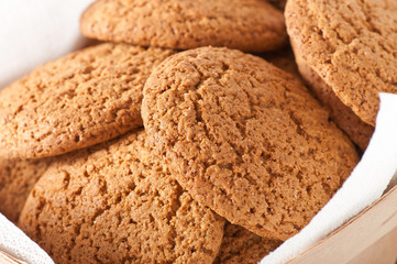 Closeup of oatmeal cookies