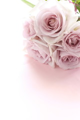 pastel purple roses bouquet for wedding image