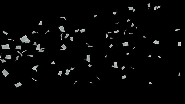 Documents Flying, Alpha Channel