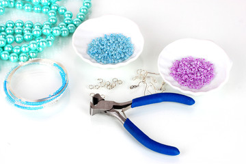 Set for needlework isolated on white