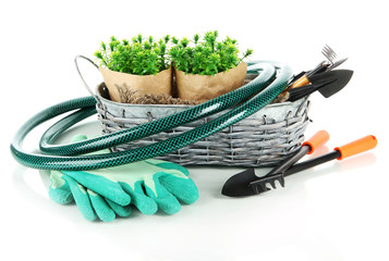 Garden tools isolated on white