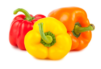 Three ripe sweet peppers