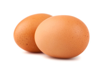 two brown chicken eggs