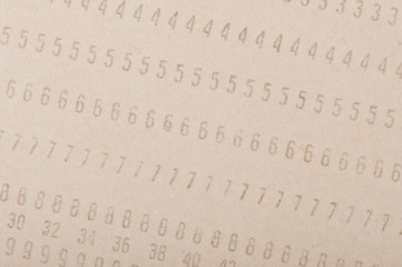 Vintage punched card