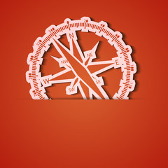 Vector background. Orange icon applique. Eps10