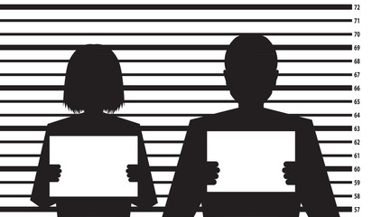 Police criminal record with man and woman - 49770306