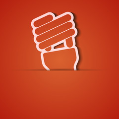 Vector background. Orange icon applique. Eps10
