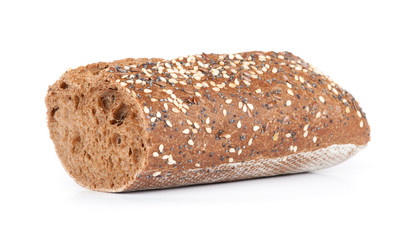 baguette bread isolated on white