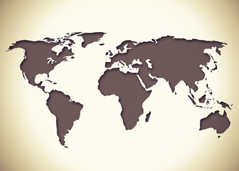 Obraz na płótnie Canvas Image of a stylized world map