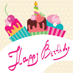 vector happy birthday card
