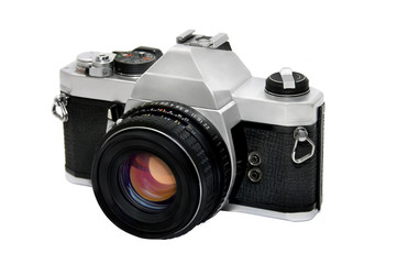 Film Camera on White
