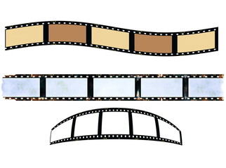 blank film strip isolated on white background