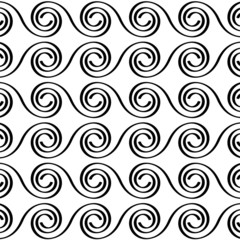 seamless meander styled spiral pattern