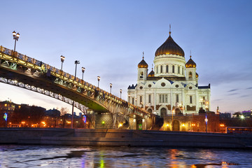 Evening Moscow and Orthodox Church