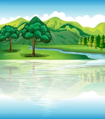 Cercles muraux Rivière, lac Nos ressources naturelles en terre et en eau