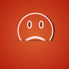 Vector background. Orange icon applique. Eps10