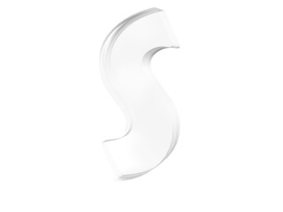 Naklejka premium 3D render of the text S