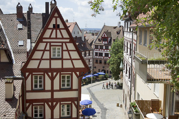 blick in eine gasse in nürnberg