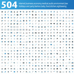 504 blue/grey Icons