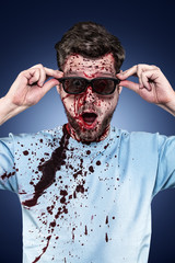 Naklejka premium really real 3D - bloody