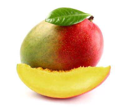 Fresh ripe mango with slice