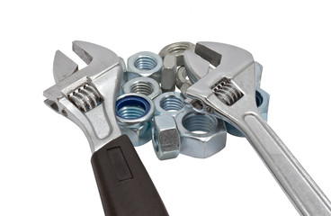 Wrench and screw nuts