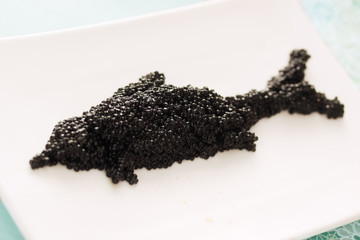 caviar in form of fish