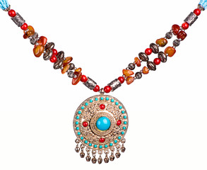 Arabic decoration handmade isolated on white