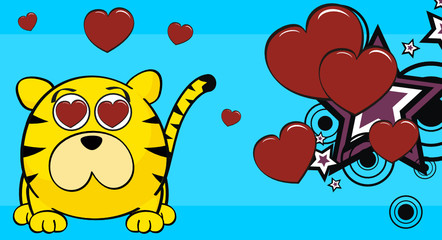 tiger ball cartoon background3