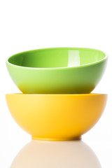Green and yellow bowls