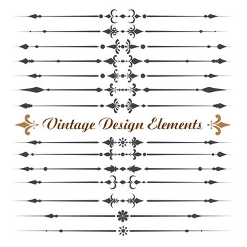 Set of calligraphic design elements .eps10