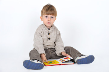 child with book