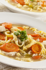 Homemade Organic Chicken Noodle Soup