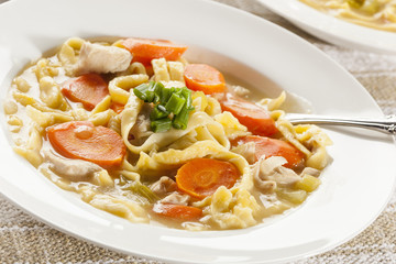 Homemade Organic Chicken Noodle Soup
