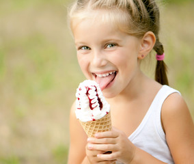 little girl with ice-cream