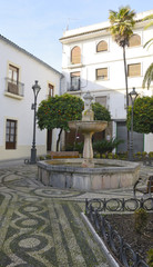 Fountain in San Andres square, Cordoba, Spain