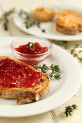 Toast with jam