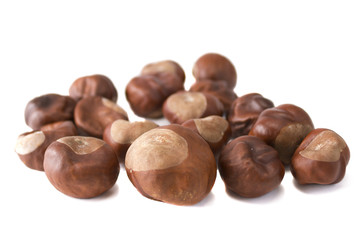 chestnuts isolated on white