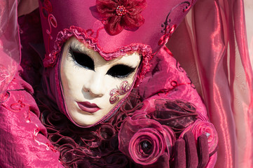 Beautiful image of the costumes at Venice during carnival