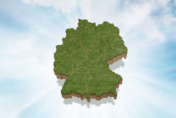 Germany map with lines