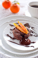 Chocolate Cake with candied orange peel