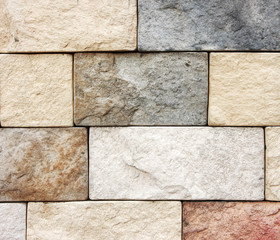 Colorful brick wall. Pattern color of modern style design wall.