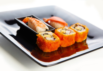 Sushi on plate