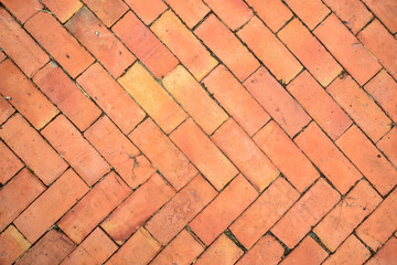 Old brick pavement