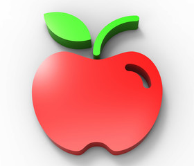 red apple design 3D