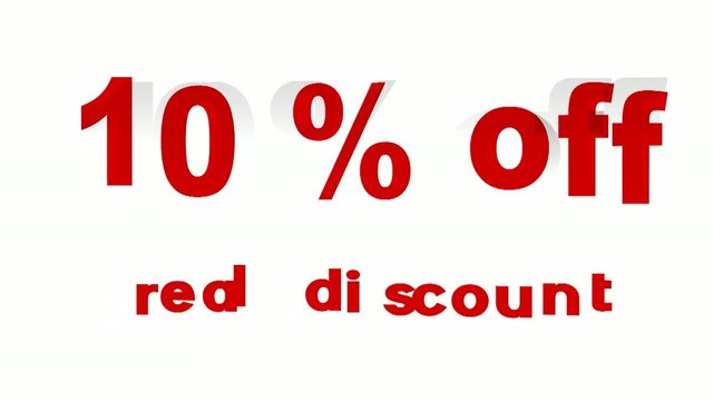 10% Off Real Discount promotional sign (looped)