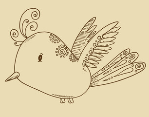 Doodle Bird Vector