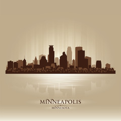 Minneapolis Minnesota skyline city silhouette